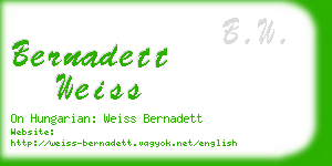 bernadett weiss business card